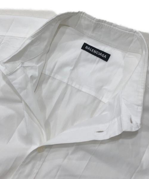 BALENCIAGA（バレンシアガ）BALENCIAGA (バレンシアガ) ワイドプリーツシャツ ホワイト サイズ:37の古着・服飾アイテム