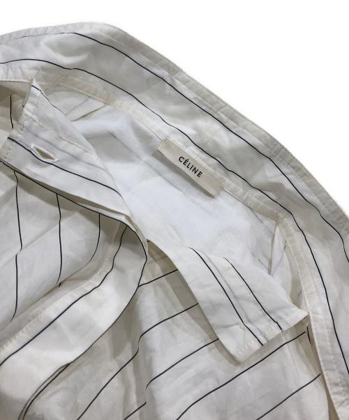 CELINE（セリーヌ）CELINE (セリーヌ) ストライプロングシャツ アイボリー サイズ:34の古着・服飾アイテム