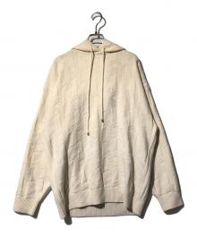 HERMES（エルメス）の古着「Hロゴニットパーカー」｜アイボリー