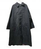 TOMORROW LANDトゥモローランド）の古着「コットンチノクロス×ナイロン リバーシブル ステンカラーコート」｜ネイビー×ベージュ