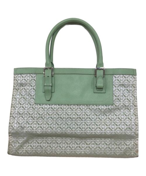 LOEWE（ロエベ）LOEWE (ロエベ) キャンバスレザートートバッグ グリーンの古着・服飾アイテム
