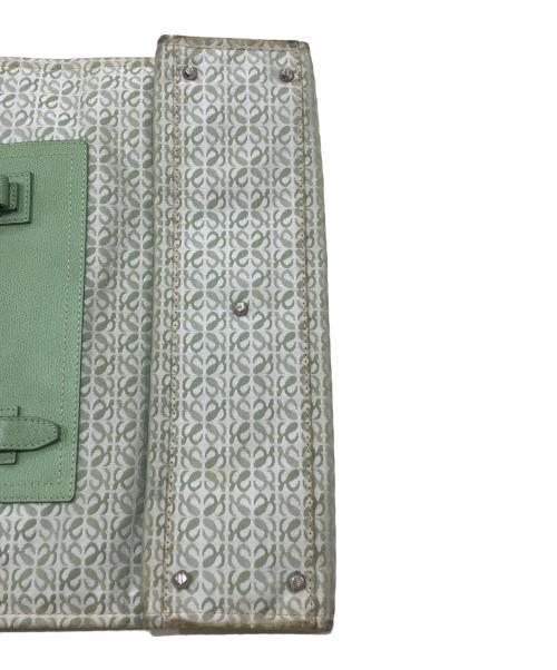 LOEWE（ロエベ）LOEWE (ロエベ) キャンバスレザートートバッグ グリーンの古着・服飾アイテム