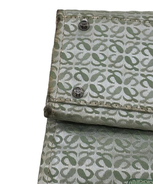 LOEWE（ロエベ）LOEWE (ロエベ) キャンバスレザートートバッグ グリーンの古着・服飾アイテム