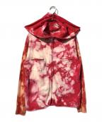 45rpm45アールピーエム）の古着「タイダイ染めジップパーカー/908/ダメージパーカー」｜レッド