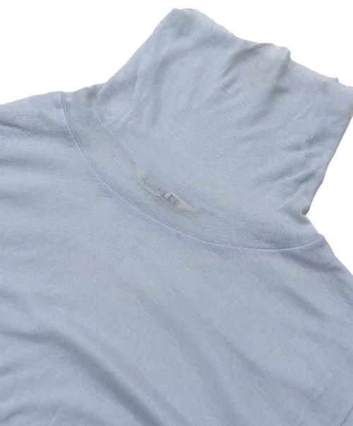 AURALEE（オーラリー）AURALEE (オーラリー) HIGH GAUGE SHEER RIB TURTLE NECK スカイブルー サイズ:1の古着・服飾アイテム