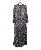 BAUM UND PFERDGARTENバウムウンドヘルガーデン）の古着「花柄レースワンピース」｜ネイビー