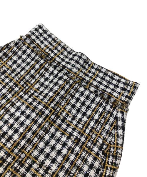 CURRENTAGE（カレンテージ）CURRENTAGE (カレンテージ) ツイードスカート ブラック×ホワイト サイズ:1の古着・服飾アイテム