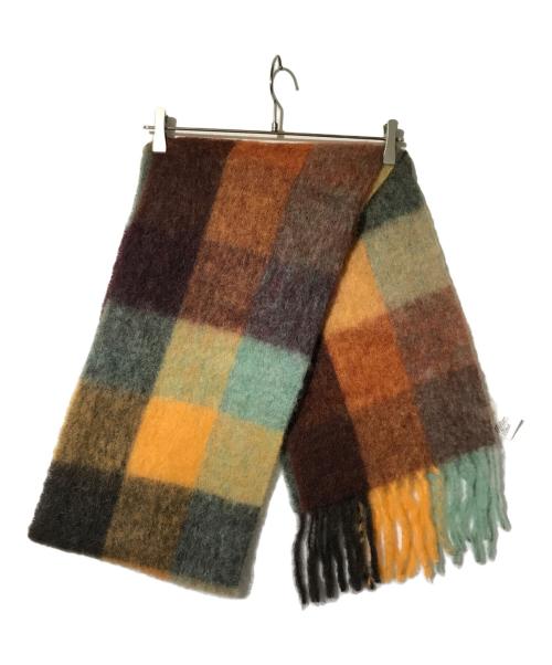 Acne studios（アクネ ストゥディオス）Acne studios (アクネ ストゥディオス) モヘヤチェック マフラー マルチカラーの古着・服飾アイテム