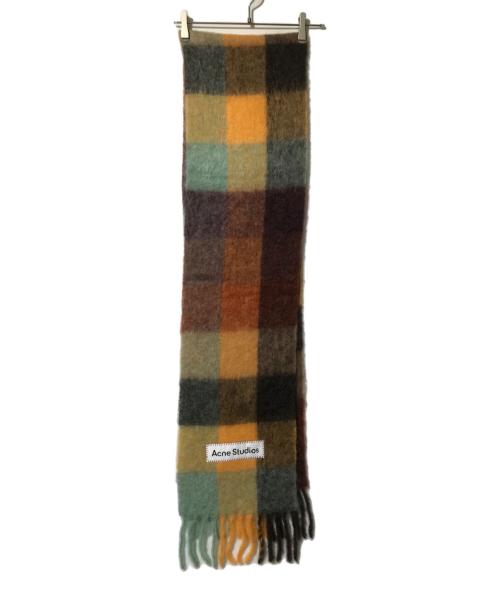 Acne studios（アクネ ストゥディオス）Acne studios (アクネ ストゥディオス) モヘヤチェック マフラー マルチカラーの古着・服飾アイテム