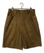 KEBOZケボズ）の古着「COLOR DENIM SHORT/ハーフパンツ」｜ブラウン