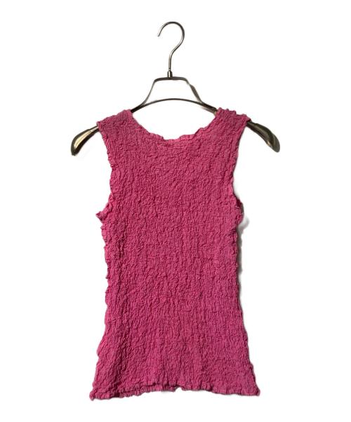 me ISSEY MIYAKE（ミーイッセイ ミヤケ）me ISSEY MIYAKE (ミーイッセイ ミヤケ) ノースリーブカットソー ショッキングピンク サイズ:Freeの古着・服飾アイテム
