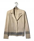 PLEATS PLEASEプリーツプリーズ）の古着「プリーツロングシャツ」｜アイボリー