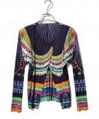 PLACE PAUSEプレースポーズ）の古着「総柄プリーツカーディガン」｜マルチカラー