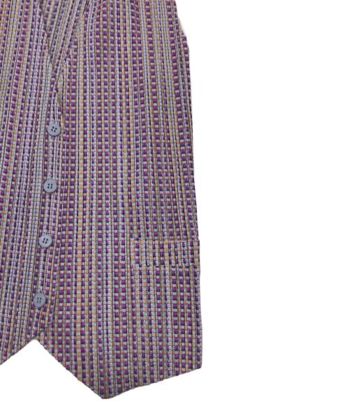 PLEATS PLEASE（プリーツプリーズ）PLEATS PLEASE (プリーツプリーズ) 総柄プリーツジレ パープル サイズ:4の古着・服飾アイテム