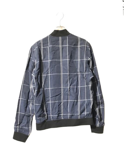 theory（セオリー）theory (セオリー) リネンチェックブルゾン ネイビー サイズ:XSの古着・服飾アイテム