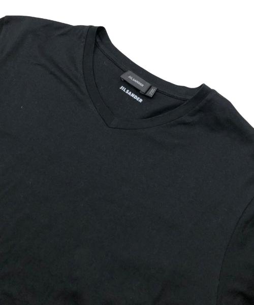 JIL SANDER（ジルサンダー）JIL SANDER (ジルサンダー) Vネックカットソー ブラック サイズ:Ｓの古着・服飾アイテム