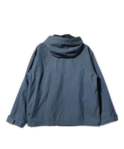 B:MING by BEAMS（ビーミングバイビームス）B:MING by BEAMS (ビーミングバイビームス) コットンナイロン フード ジップ ブルゾン ブルー サイズ:Mの古着・服飾アイテム