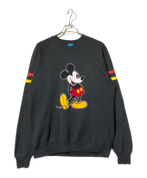 DISNEY（ディズニー）DISNEY (ディズニー) クルーネックスウェット ブラック サイズ:XLの古着・服飾アイテム