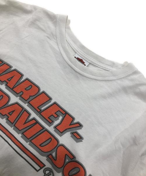 HARLEY-DAVIDSON（ハーレーダビッドソン）HARLEY-DAVIDSON (ハーレーダビッドソン) ロングスリーブカットソー ホワイト サイズ:XLの古着・服飾アイテム