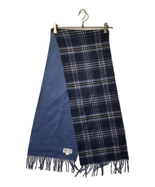 JOHNSTONS OF ELGIN（ジョンストンズオブエルガン）JOHNSTONS OF ELGIN (ジョンストンズオブエルガン) カシミヤストール ブルーの古着・服飾アイテム