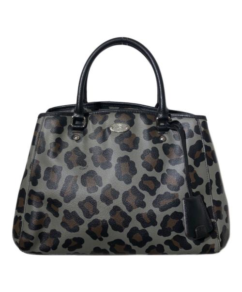 COACH（コーチ）COACH (コーチ) レオパード柄バッグ ブラックの古着・服飾アイテム