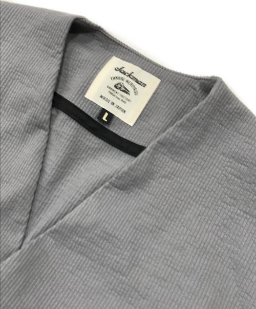 JACKMAN（ジャックマン）JACKMAN (ジャックマン) GS Owners Cardigan グレー サイズ:LARGEの古着・服飾アイテム