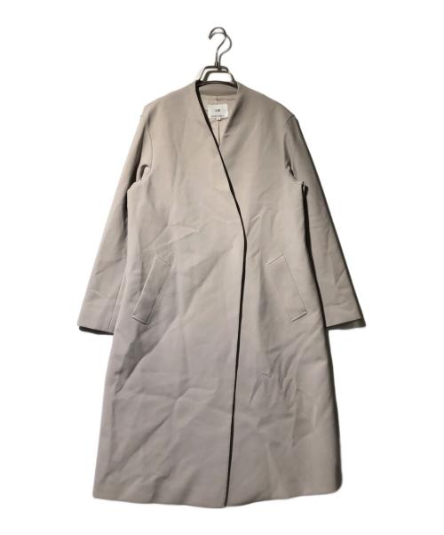 23区（ニジュウサンク）23区 (ニジュウサンク) グロッシーダブルクロス Ｖカラーコート ベージュ サイズ:38の古着・服飾アイテム
