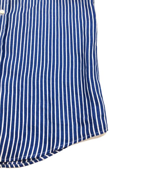RALPH LAUREN Purple Label（ラルフ ローレン パープル レーベル）RALPH LAUREN Purple Label (ラルフ ローレン パープル レーベル) リネンストライプシャツ ホワイト×ブルー サイズ:15の古着・服飾アイテム