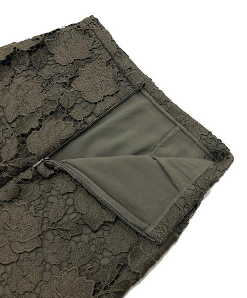 N°21（ヌメロヴェントゥーノ）N°21 (ヌメロヴェントゥーノ) レーススカート カーキ サイズ:36の古着・服飾アイテム