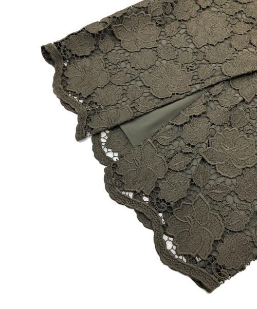 N°21（ヌメロヴェントゥーノ）N°21 (ヌメロヴェントゥーノ) レーススカート カーキ サイズ:36の古着・服飾アイテム