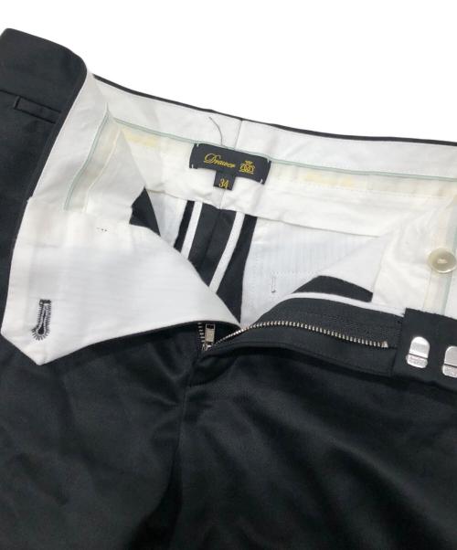 DRAWER（ドゥロワー）DRAWER (ドゥロワー) センタープレスパンツ ブラック サイズ:34の古着・服飾アイテム