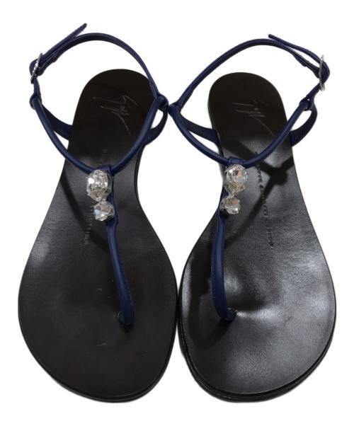 GIUSEPPE ZANOTTI（ジュゼッペザノッティ）GIUSEPPE ZANOTTI (ジュゼッペザノッティ) ROCK 10 INFRADITO ブルー サイズ:36の古着・服飾アイテム