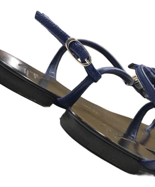 GIUSEPPE ZANOTTI（ジュゼッペザノッティ）GIUSEPPE ZANOTTI (ジュゼッペザノッティ) ROCK 10 INFRADITO ブルー サイズ:36の古着・服飾アイテム