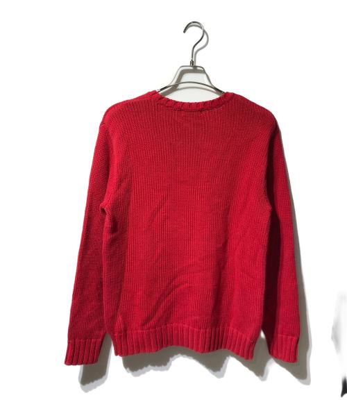 POLO RALPH LAUREN（ポロ・ラルフローレン）POLO RALPH LAUREN (ポロ・ラルフローレン) 星条旗クルーネックニット レッド サイズ:Lの古着・服飾アイテム