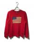 POLO RALPH LAUREN（ポロ・ラルフローレン）の古着「星条旗クルーネックニット」｜レッド