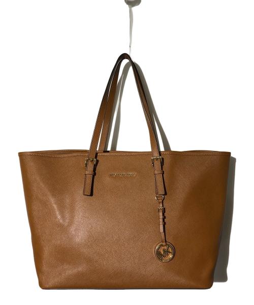 MICHAEL KORS（マイケル・コース）MICHAEL KORS (マイケルコース) Luggage MD TRAVEL TOTE ブラウンの古着・服飾アイテム