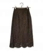 mikako nakamuraミカコ ナカムラ）の古着「レーススカート」｜ブラウン
