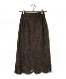 mikako nakamura（ミカコ ナカムラ）の古着「レーススカート」｜ブラウン