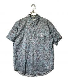 Engineered Garments（エンジニアドガーメンツ）の古着「フローラルプリントPOシャツ」｜ブルー