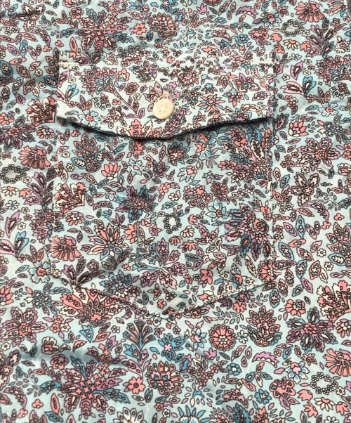 Engineered Garments（エンジニアドガーメンツ）Engineered Garments (エンジニアードガーメンツ) フローラルプリントPOシャツ ブルー サイズ:Mの古着・服飾アイテム
