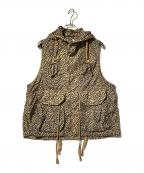Engineered Garmentsエンジニアドガーメンツ）の古着「FIELD VEST NYLON LEOPARD PRINT」｜イエロー