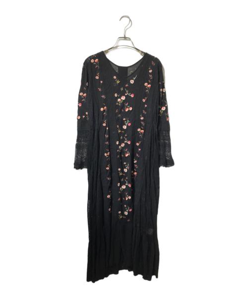 GRACE CONTINENTAL（（グレースコンチネンタル）GRACE CONTINENTAL (（グレースコンチネンタル) 小花刺繍ワンピース/シースルーワンピース ブラック サイズ:36の古着・服飾アイテム
