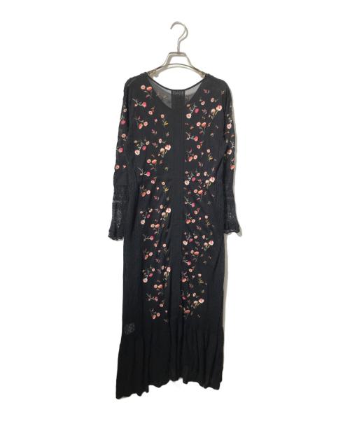 GRACE CONTINENTAL（（グレースコンチネンタル）GRACE CONTINENTAL (（グレースコンチネンタル) 小花刺繍ワンピース/シースルーワンピース ブラック サイズ:36の古着・服飾アイテム