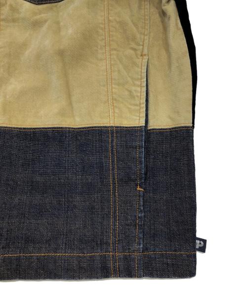 pellepelle（ペレペレ）pellepelle (ペレペレ) パッチワークデニムジャケット インディゴ サイズ:XXLの古着・服飾アイテム
