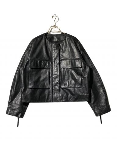 中古・古着通販】ZARA (ザラ) フェイクレザージャケット ブラック