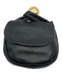 JIL SANDER（ジルサンダー）の古着「レザーミニポーチ/SPHERE POUCH」｜ブラック