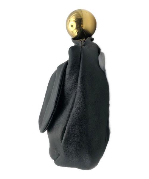 JIL SANDER（ジルサンダー）JIL SANDER (ジルサンダー) レザーミニポーチ/SPHERE POUCH ブラックの古着・服飾アイテム