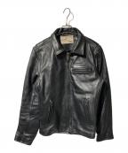 AVIREXアヴィレックス）の古着「カウレザージャケット」｜ブラック