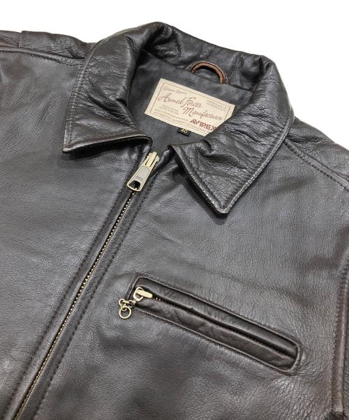 AVIREX（アヴィレックス）AVIREX (アヴィレックス) ゴートレザージャケット ブラウン サイズ:40の古着・服飾アイテム