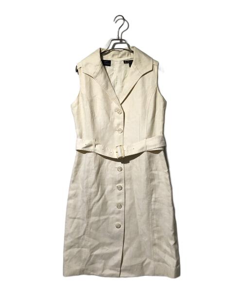 BROOKS BROTHERS（ブルックスブラザーズ）BROOKS BROTHERS (ブルックスブラザーズ) ノースリーブリネンワンピース ベージュ サイズ:4の古着・服飾アイテム